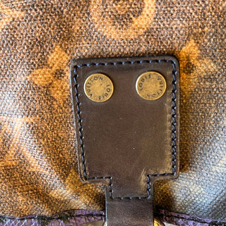 LOUIS VUITTON Limited Edition Richard Prince Mixed Blue Monogram Heartbreak Jokes Tote Bag