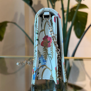 Christian Dior Multicolor Calfskin Lady-Dior Wallet on Chain