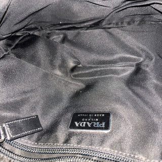 PRADA Flat Double Sided Black Nylon Crossbody Bag