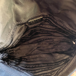 PRADA Black Tessuto Nylon Belt Bag