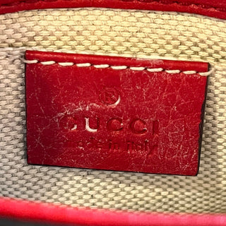 GUCCI Mini Red Pebbled Calfskin Leather Soho Crossbody