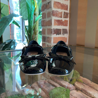 VALENTINO Black Patent Ballet Flats SZ37.5(7.5US)