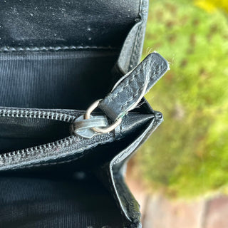 PRADA Black Leather Vintage Wallet