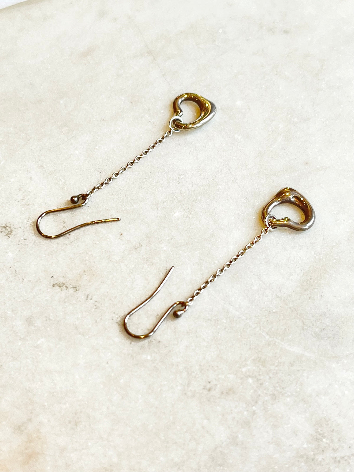 Tiffany &amp; Co Elsa Pereti Open Heart Drop Earrings
