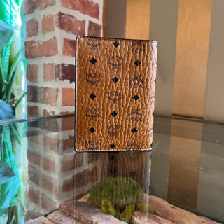 MCM Brown Ottomar Leather Passport Holder