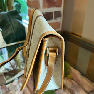 GUCCI White Micro GG Canvas Vintage Crossbody