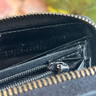 GUCCI Black Imprime Canvas Zip Around Wallet