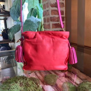 LOEWE Flamenco Small Pink Leather Crossbody Bag