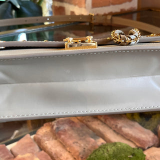 LOUIS VUITTON Trunk Chain Taupe Leather Shoulder Bag