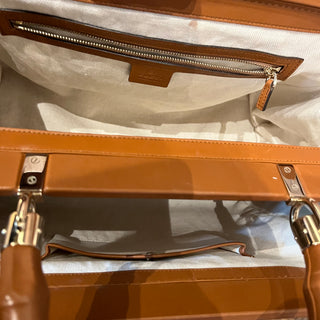 GUCCI Bold Bamboo Medium Camel Leather Top Handle Bag