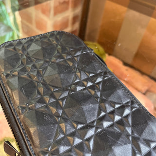DIOR Lady Dior Call in Black Calfskin Cannage Diamond Phone Crossbody