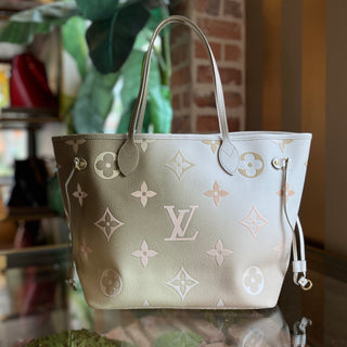 LOUIS VUITTON Neverfull MM Sunset Kaki Spring in the City Monogram Canvas Tote