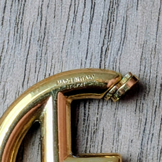 FENDI Gold Metal FF Hoop Earrings