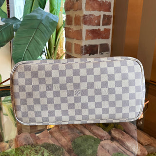 LOUIS VUITTON Neverfull MM Damier Azur Canvas Tote Bag