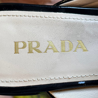PRADA Black Patent Leather Slip On Loafers SZ 36 (US 6)