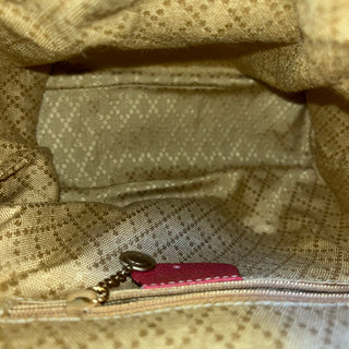 GUCCI Vintage Red Suede Bamboo Backpack Bag