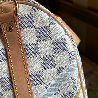 LOUIS VUITTON Speedy Bandoulière 25 Damier Azur Nautical Canvas Satchel