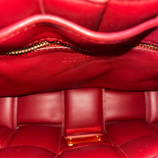 BOTTEGA VENETA Cassette Dark Red Nappa Maxi Intreccio Padded Crossbody