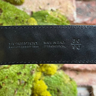 BURBERRY Multicolor Metallic Leather Coated Canvas Nova Check Square Belt 36/90