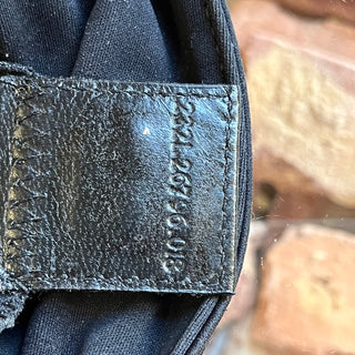 FENDI Baguette Vintage Black Neoprene Double Flap Shoulder Bag