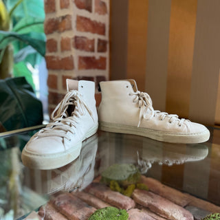 GUCCI Mens White Leather Tiger High Top Sneakers SZ 10.5