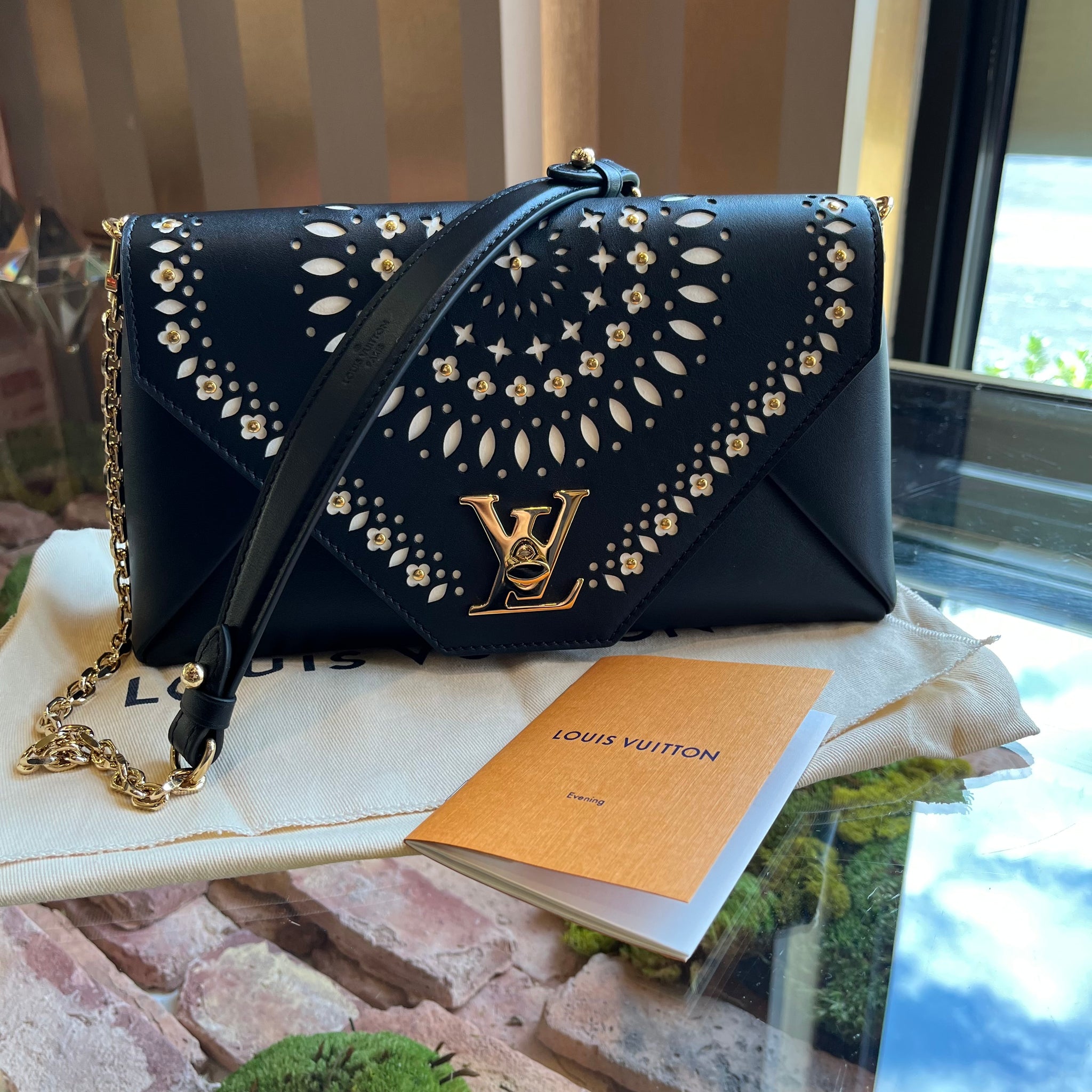Handbags Louis Vuitton Louis Vuitton Black/Gold Leather Twist PM Handbag Limited Edition
