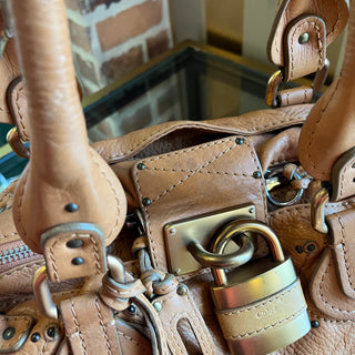 CHLOÉ Paddington Brown Calfskin Leather Satchel Bag