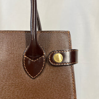 BURBERRY Vintage Haymarket Check Shadow Horse Brown Tote