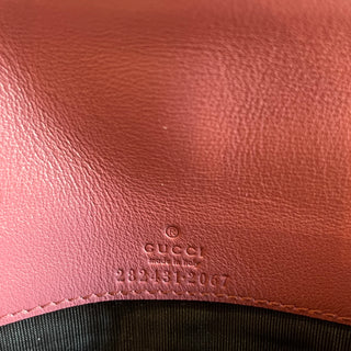 GUCCI Pink Trim GG Web Canvas Interlocking  Wallet