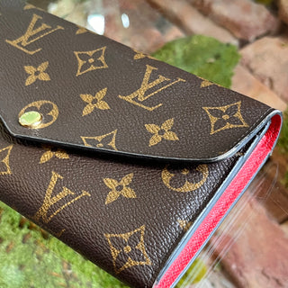 LOUIS VUITTON Sarah Poppy Coquelicot Monogram Wallet