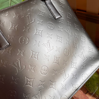 LOUIS VUITTON Stockton Matte Gray Vernis Leather Tote