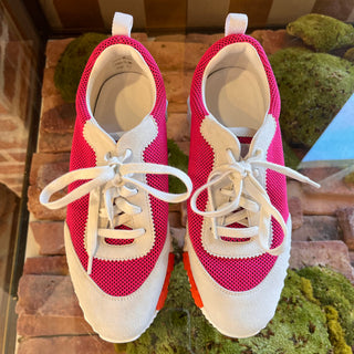 HERMES Rose Vinicunca Air Mesh Bouncing Sneakers SZ 39 (US 9)