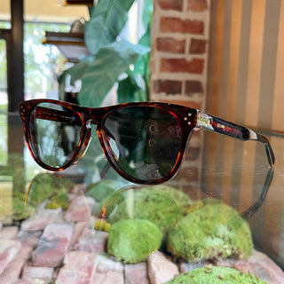 CELINE CL4010F Brown Dark Tortoise Acetate Wayfarer Sunglasses