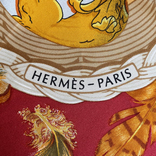 HERMES 1994 Couvée D' Caty Latham Silk Scarf