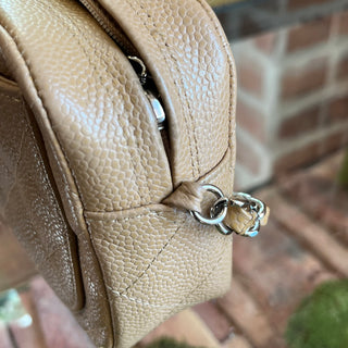 CHANEL Beige Camera Caviar Crossbody DIA312
