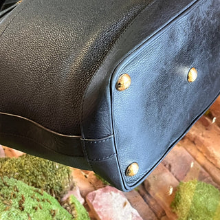 LOUIS VUITTON Black Leather Cruise Bucket Bag GM