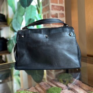 SAINT LAURENT Muse Black Leather Tote Bag