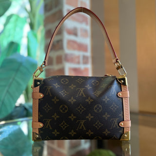 LOUIS VUITTON Side Trunk MM Brown Monogram Canvas Crossbody Bag
