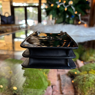 CHANEL Patent CC O-Phone Holder Bag