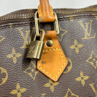 LOUIS VUITTON Alma MM Brown Monogram Canvas Vintage Satchel Bag