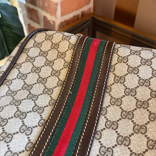 GUCCI Beige GG Supreme Canvas Vintage Suitcase