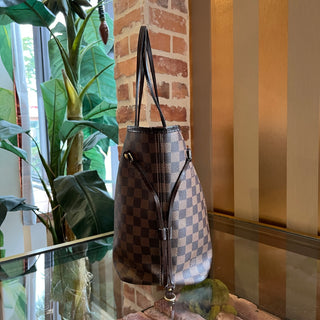 LOUIS VUITTON Neverfull MM Damier Ebene Brown Canvas Tote Bag