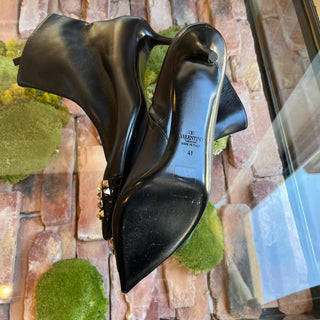 VALENTINO Rockstud Alcove Leather Ankle Booties SZ41(11US)
