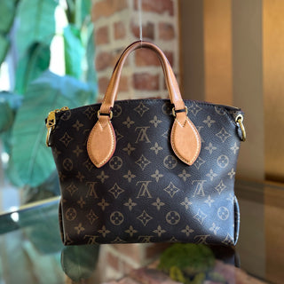 LOUIS VUITTON Flower Brown Monogram Canvas Tote