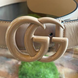 GUCCI Marmont Monochrome Beige Belt 70/20