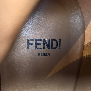 FENDI Zucca Brown/Black Canvas Boots SZ 36.5 (US 6.5)