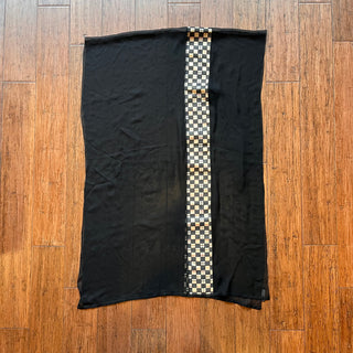 BURBERRY London Black Sheer Silk Shawl