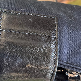 FENDI Baguette Black Neoprene Vintage Crossbody Bag