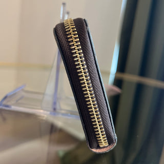 LOUIS VUITTON Clémence Pink Damier Ebene Canvas Wallet