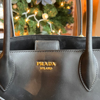 PRADA City Calf Bibliotheque Accordion Tote Bag